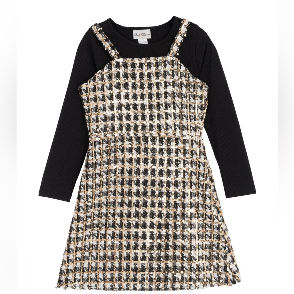 Rare Editions Girls 2 Piece Sequin Dress Set
